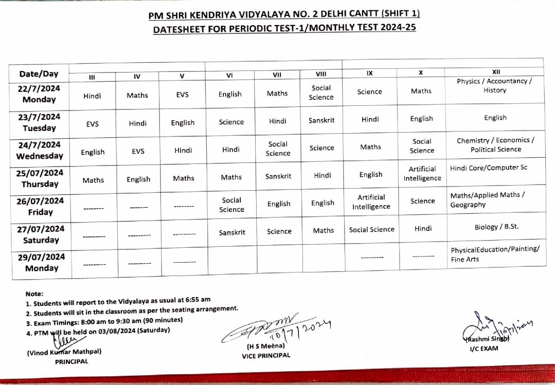 DATESHEET